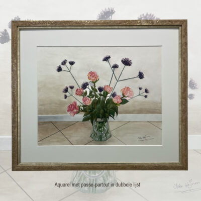 Aquarel ingelijst
