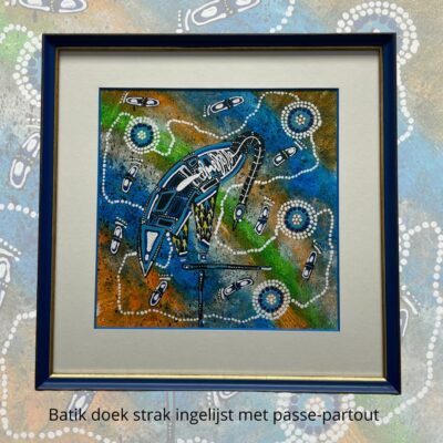 Batikdoek ingelijst