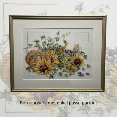 Borduurwerk in een passe-partout