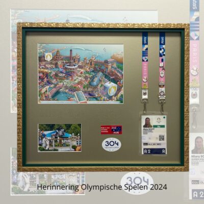 Herinnering aan de Olympische Spelen ingelijst