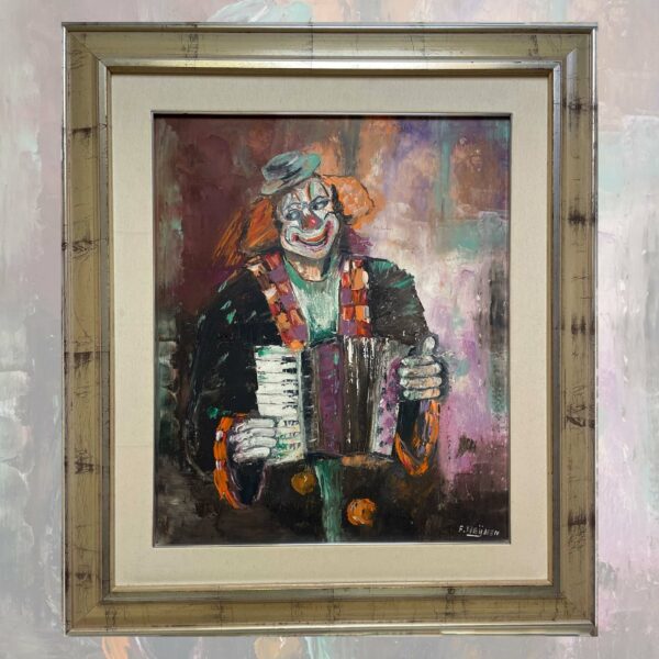 Clown, schilderij van Frans Heijnen